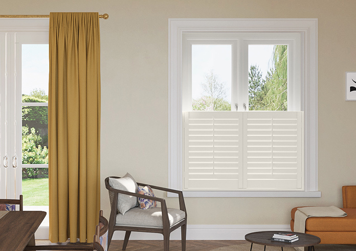 Bromley, Dairy Cream - Cafe Style Plantation Shutter - Image 6